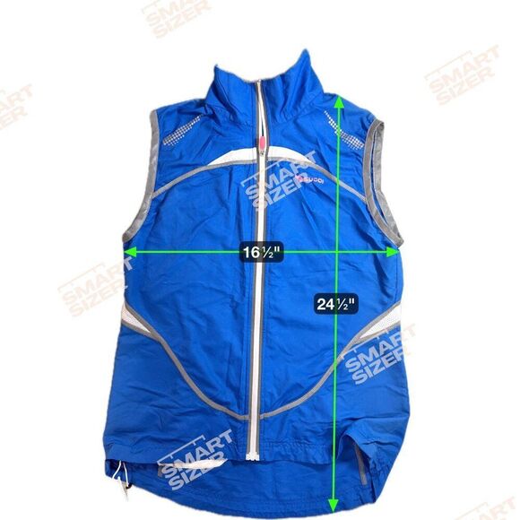 Sugoi Reflective Performance Cycling Vest Sleeveless Full Zip Jersey XS Blue - Picture 5 of 5